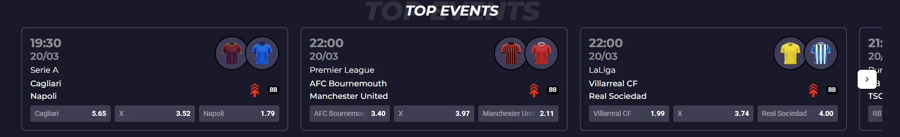 Eventi Top Powbet